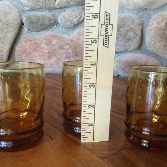 ✔️Vintage Libbey Amber Swirl Glasses Set of 3 - Picture 2 of 2